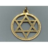 18ct gold Star of David pendant 4.5g