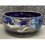 A Maling Cetem Ware lustre bowl with bird decoration no 3001