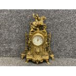Large brass french style Repro mantle clock, in good working condition