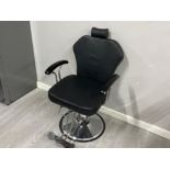 Leatherette padded & metal based adjustable barber armchair