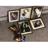 7 signed photographs from X files actors David Duchovny & Gillian Anderson (Mulder & Scully)