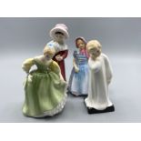 2x Royal Doulton figures HN 2211 fair maiden & HN 1985 Darling - both in excellent condition