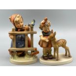 Two large West German W.Goebel ornaments includes 203/1 - signs of spring & 136/1 - Friends (