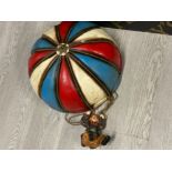 Vintage resin parachute clown hanging ornament
