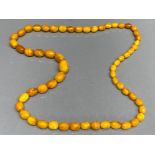 Genuine Baltic amber necklace 48.8g