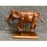 A wooden artist’s articulated mannequin in the form of an elephant 35cm long