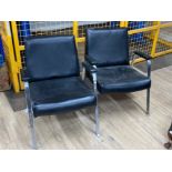 Pair of metal framed retro style chairs
