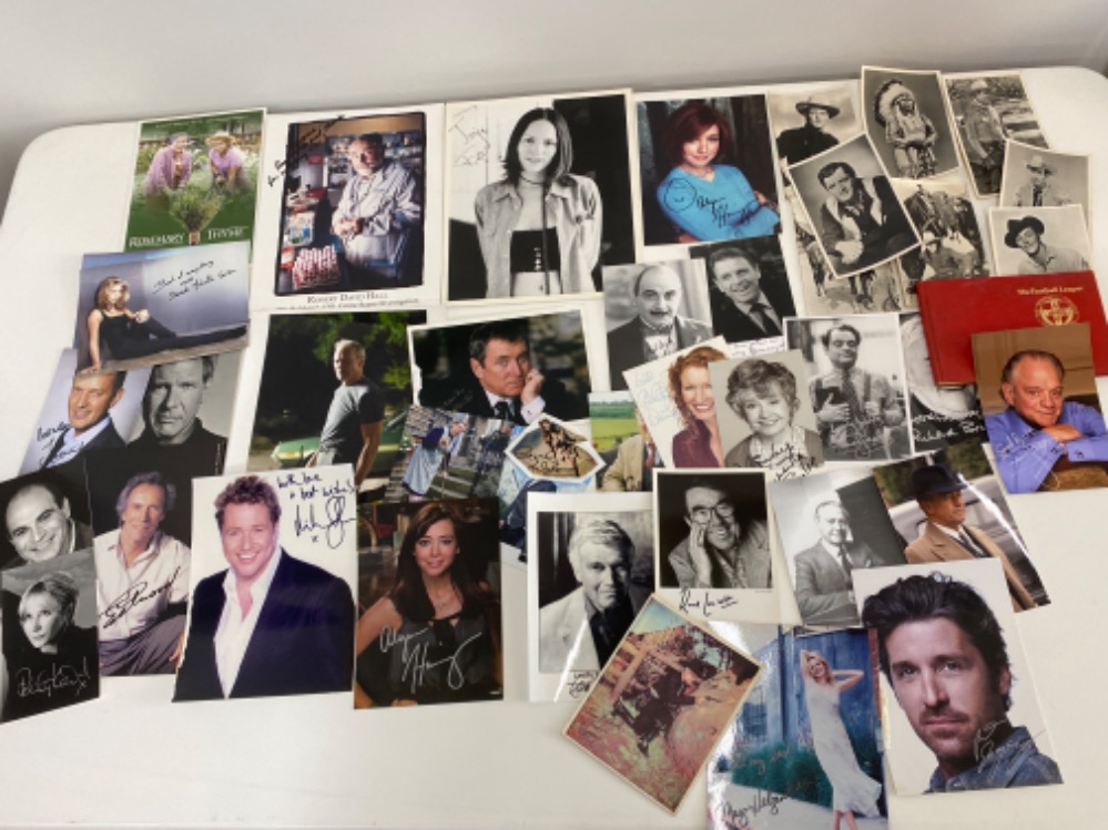 Autographs- Large quantity of photographs of celebrity actors - most signed including Harrison