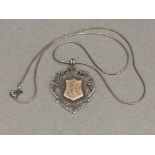 Superb hallmarked silver with gold shield fob engraved to obverse for St George CC 1st prize to