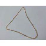 9ct yellow gold double curb link necklace, 4.1g