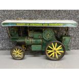 Hand made metal showmans steam engine “Mighty in strength and endurance” ornament