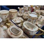 A large quantity of Crown Ducal, five Wedgwood glass tumblers etc