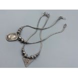 Two silver 925 Middle Eastern style necklaces 101.1g