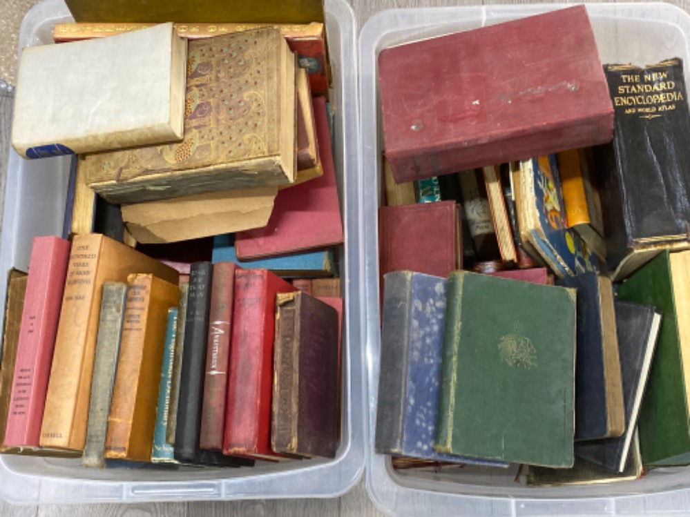 2 boxes containing vintage & Antique books (some Pre date 1900’s)