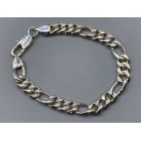 Silver 925 curb link bracelet - 20.3G gross