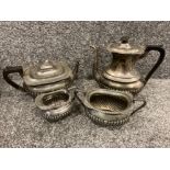 Victorian silver plated four piece tea set