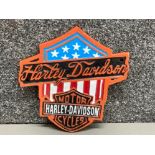 Cast metal Harley Davidson USA wall plaque