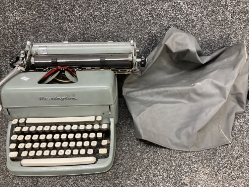 A Remington typewriter with cover