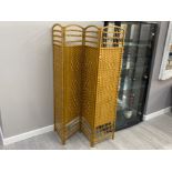 Wicker 4 way folding screen