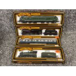 A total of 4 Mainline railways authentic 00 gauge models, includes Restaurant car, Diesel locomotive