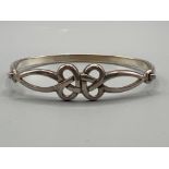 Silver celtic knot bangle