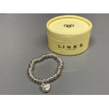 Links of London silver bracelet 42.8g gross, boxed