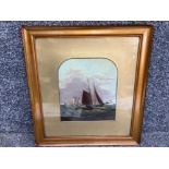 An oil painting by George Anthony Waterston (c1855-c1918) clippers on a stormy sea signed and