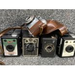 Collection of 5 vintage cameras, (Coronet etc)