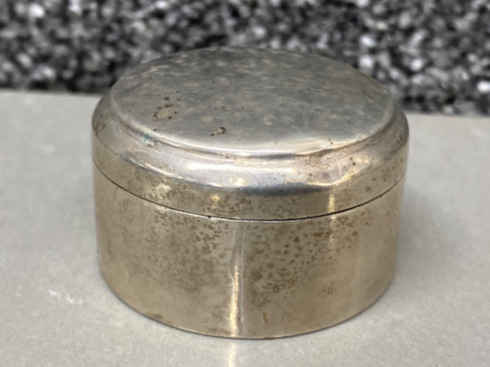 Silver round pot with lid, gilt lined Swedish 1858, 22.1