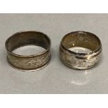 Two silver rings to include Birmingham 1913 27g