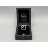 Kutchinsky vintage 18ct gold diamond ring. In original box vgc 13.6g size R1/2