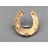 Antique 9ct gold horseshoe brooch