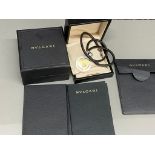 Ladies BVLGARI 18ct gold and stainless steel love heart pendant with original box and papers
