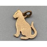 9ct gold cat charm .5g