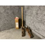 Sledgehammer, two woodworking planes and a Black Country fireside companion set