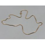 9ct gold box link chain 5.5g