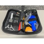 Professional watch repair kit, new and complete with case