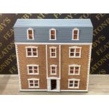 Large vintage dolls house - including contents (furniture, characters etc), lights in working