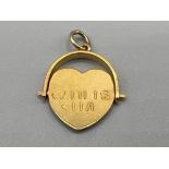 9ct gold spinning Happy birthday charm. 1.3G