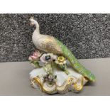 Royal Crown Derby peacock 17.5cm high (repair)