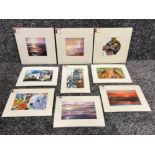 Signed Vivienne Ann Dykes prints local interest Northumberland x9