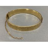 9ct gold metal core bangle