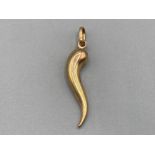 9ct gold Horn of Life charm .9g