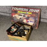 Scalextric Tourers 2000 racing box set (complete) together with a box of miscellaneous extra