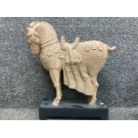 A reproduction Chinese Terracotta Army war horse 50cm high