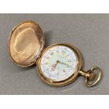 Antique Elgin USA gold plated full-Hunter pocket watch