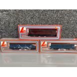 3x Lima models train carriages, all in original boxes