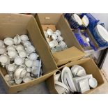 Large quantity of white porcelain tea & dinnerware