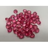 50g Pink Oval Faceted Stones 12 x 10mm