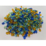 100g Oval Faceted Mixed Stones 6 x 8mm